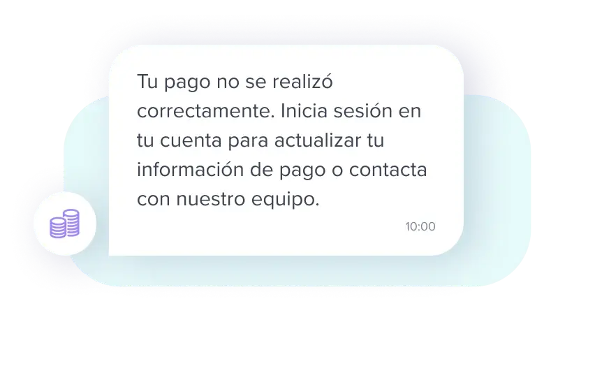 ejemplo mensaje de finanzas