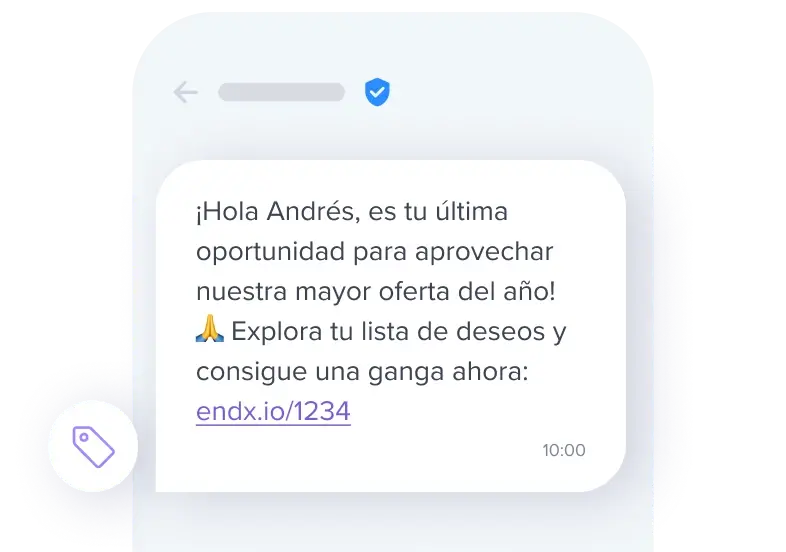 ejemplo de mensaje de retail